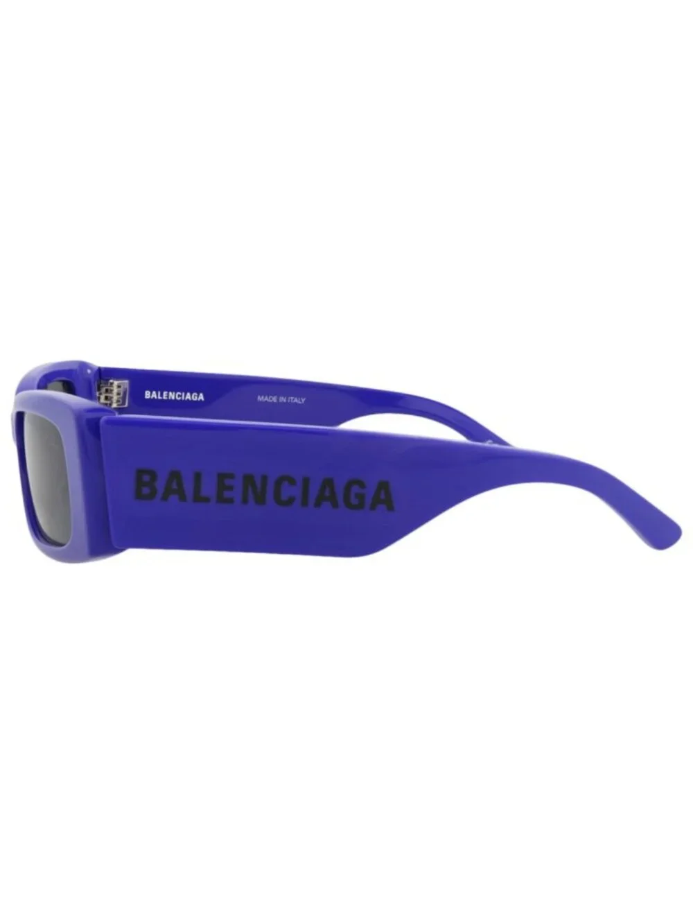 New Balenciaga Women's Sunglasses Square Rectangle Recycled Acetate Frame Blue
